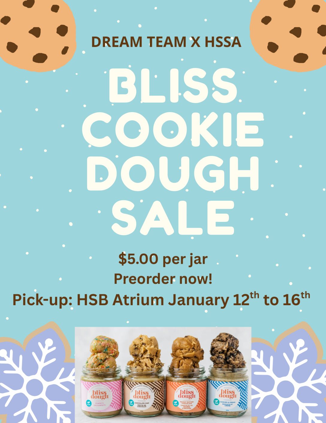 Bliss Dough Cookie Dough Fundraiser | Dream Team × HSSA